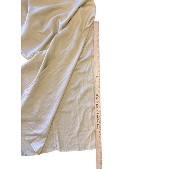 Lioness Womens Halter Dress Small Tan Linen Blend Sheath Maxi - Picture 15 of 16